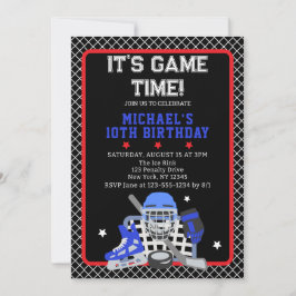 INVITACIÓN ES EL CUMPLEAÑOS DE HOCKEY EN TIEMPO DE JUEGO