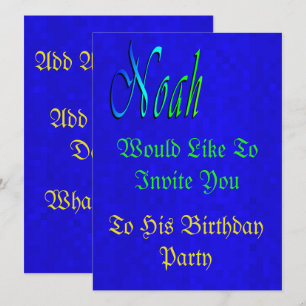 Invitación Es El Cumpleaños De Noé, Personaliza Esta Invitaci