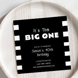 Invitación Es el gran adulto de franjas blanco y negro