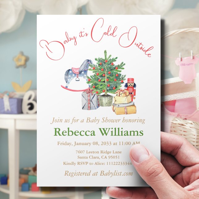 Invitación Es el invierno frío los regalos de los árboles de  (Subido por el creador)