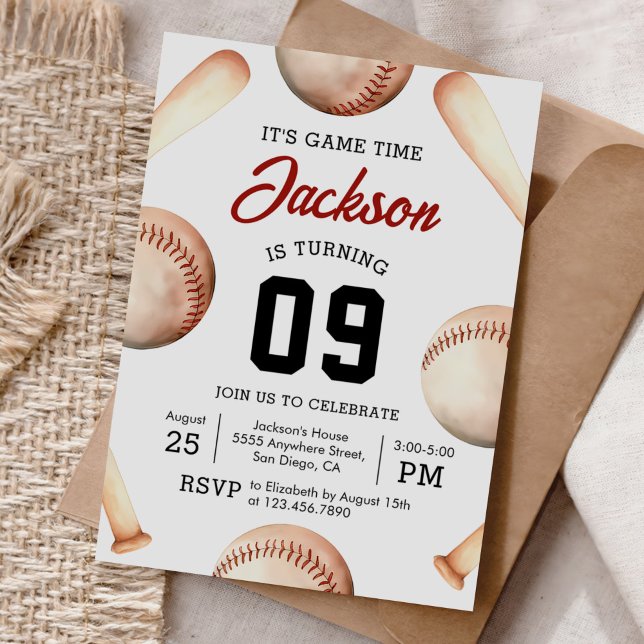 Invitación Es el partido de cumpleaños del béisbol en época d (Subido por el creador)