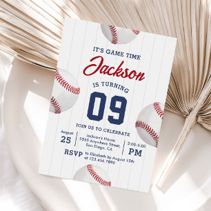 Invitación Es el partido de cumpleaños del béisbol en época d