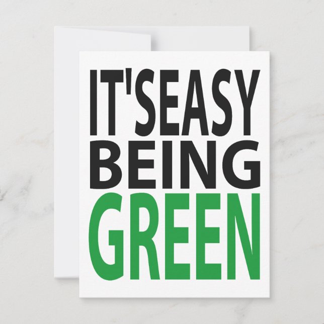Invitación es fácil ser verde (Anverso)