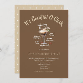 Invitación Es Fiesta de Navidades de bebidas de Cocktail O'Cl