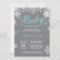 Es frío afuera, baby shower de invierno acuático