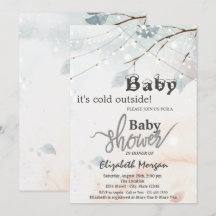 Es frío afuera: Baby Shower de rama de árbol