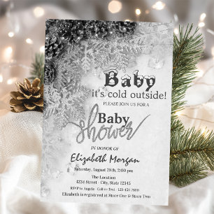 Invitación Es frío afuera piñas Shower de bebé