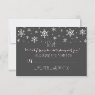 Invitación Es frío afuera RSVP rosa