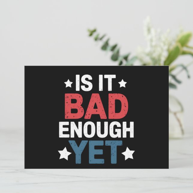 Invitación Es Gracioso, Es Bastante Malo Y Patriótico Polític (Anverso de pie)