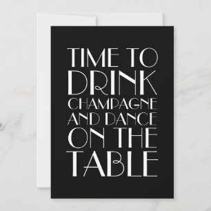 Invitación Es hora de beber una fiesta de graduación de champ