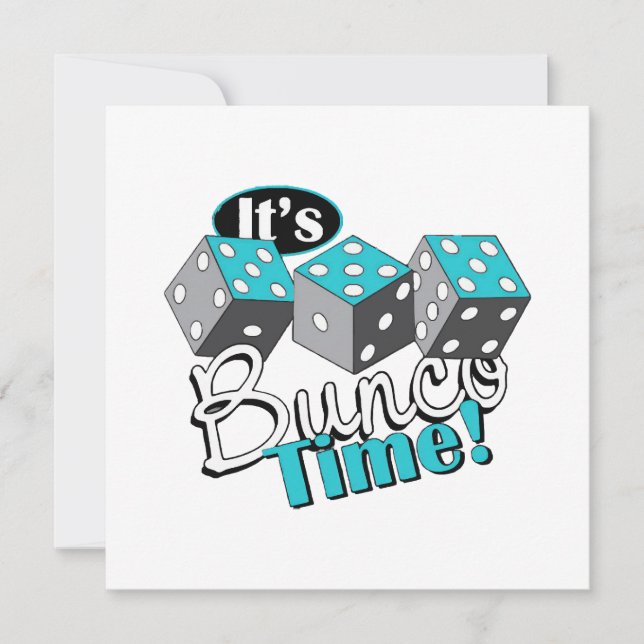 Invitación ¡Es hora de Bunco! (Anverso)