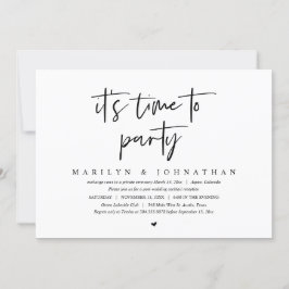 Invitación Es hora de celebrar el Elopement, fiesta Boda