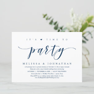 Invitación Es Hora de Celebrar, Fiesta de Boda Fugada