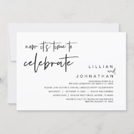 Invitación Es hora de celebrar, Huida de boda