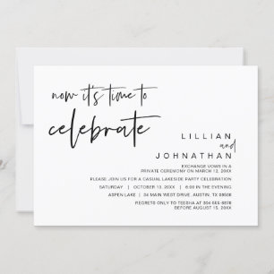 Invitación Es hora de celebrar, Huida de boda