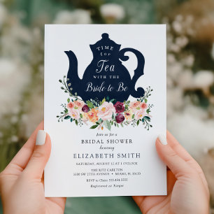 Invitación Es hora de ducharse en una novia por el té