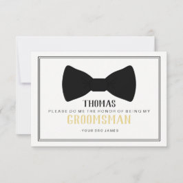 Invitación Es hora de encajar la carta de Groomsman - Black T