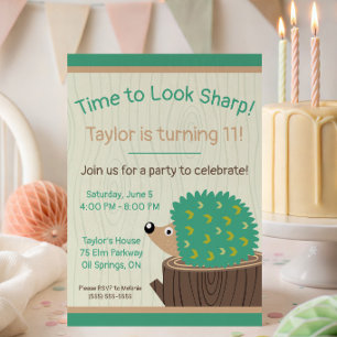 Invitación ¡Es hora de estar atentos! Cumpleaños de adorable