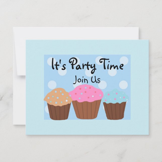 Invitación Es hora de fiesta (Anverso)