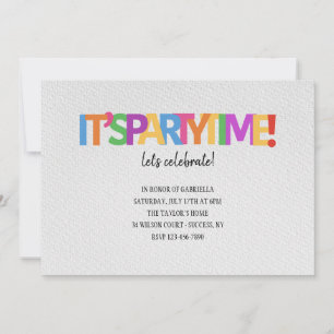 Invitación Es Hora de Fiesta