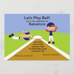 Invitación ¡Es Hora De Jugar A Ball!Invitación de cumpleaños