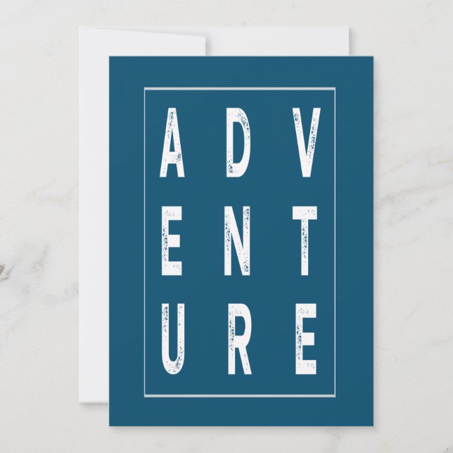 Invitación Es hora de la camiseta aventurera (Anverso)