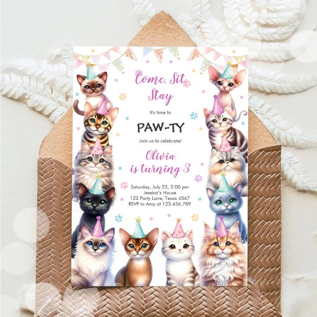 Invitación Es hora de Paw-ty Animales de fiesta Cumpleaños de (Subido por el creador)