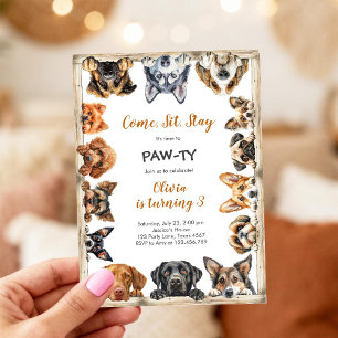 Invitación Es hora de Paw-ty Animales de fiesta Cumpleaños de