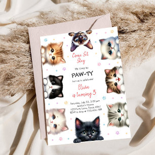 Invitación Es hora de Paw-ty Animales de fiesta Cumpleaños de