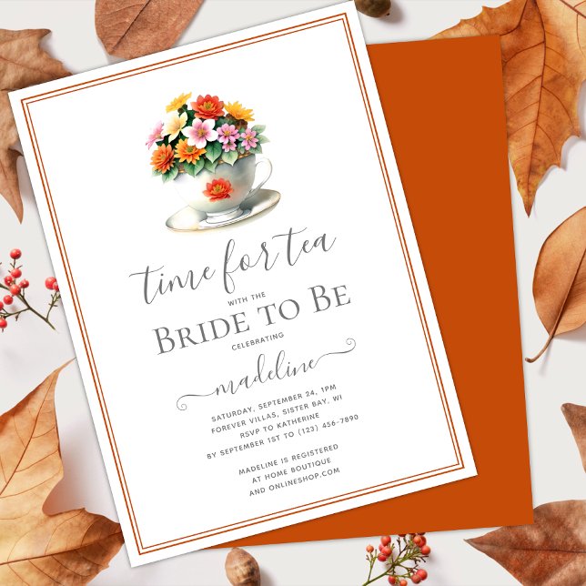 Invitación Es hora de que la novia del té sea ducha (Subido por el creador)
