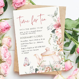 Invitación Es Hora De Que Tea Boho Floral Bridal Shower