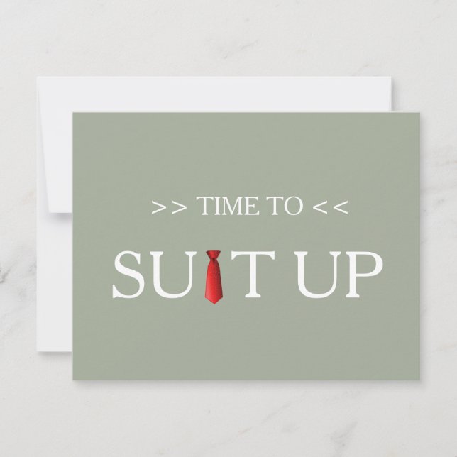 Invitación Es hora de resumir los lazos rojos (Anverso)