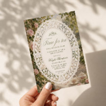 Es hora de té Jardín de encaje vintage Despedida d