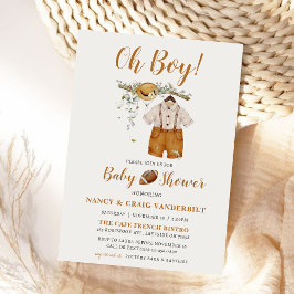 Invitación Es la acuarela del fútbol de un niño Boho Baby Sho