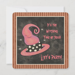 Invitación Es la bruja de Halloween de la época de las brujas