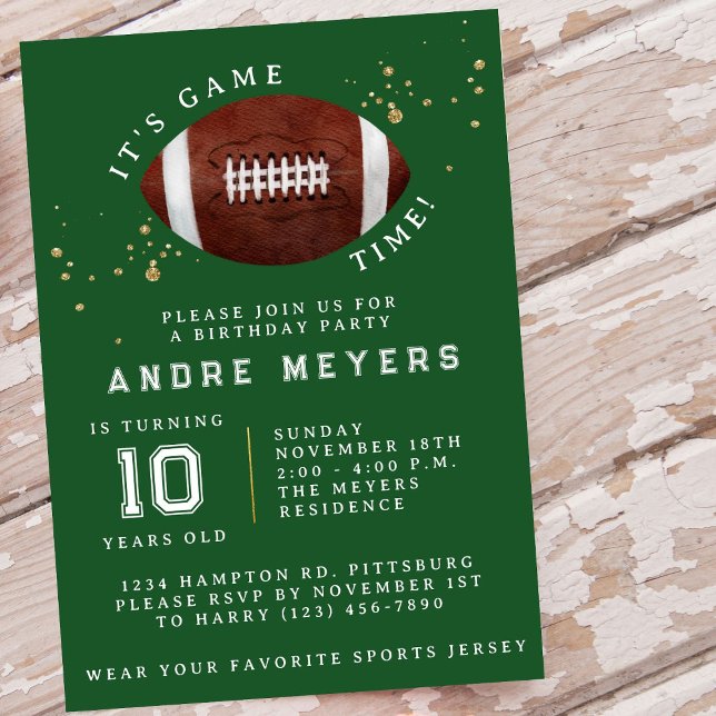 Invitación Es la fiesta de cumpleaños del fútbol infantil en  (Subido por el creador)