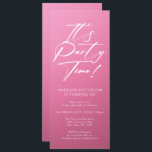 Invitación Es la hora del Fiesta 40 cumpleaños Fiesta simple<br><div class="desc">Es el Fiesta Time 40th 40th Birthday Party Simple Elegant Invitation Invite presenta un diseño minimalista con el texto "¡Es el momento del Fiesta!" en la moderna tipografía de escritura de caligrafía blanca y personalizado debajo con el texto de tu personalizado. El estilo y el color del tipo de letra...</div>