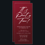 Invitación Es la hora del Fiesta 40 cumpleaños Fiesta simple<br><div class="desc">Es el Fiesta Time 40th 40th Birthday Party Simple Elegant Invitation Invite presenta un diseño minimalista con el texto "¡Es el momento del Fiesta!" en la moderna tipografía de escritura de caligrafía blanca y personalizado debajo con el texto de tu personalizado. El estilo y el color del tipo de letra...</div>