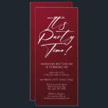 Invitación Es la hora del Fiesta 40 cumpleaños Fiesta simple<br><div class="desc">Es el Fiesta Time 40th 40th Birthday Party Simple Elegant Invitation Invite presenta un diseño minimalista con el texto "¡Es el momento del Fiesta!" en la moderna tipografía de escritura de caligrafía blanca y personalizado debajo con el texto de tu personalizado. El estilo y el color del tipo de letra...</div>