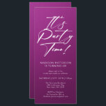 Invitación Es la hora del Fiesta 40 cumpleaños Fiesta simple<br><div class="desc">Es el Fiesta Time 40th 40th Birthday Party Simple Elegant Invitation Invite presenta un diseño minimalista con el texto "¡Es el momento del Fiesta!" en la moderna tipografía de escritura de caligrafía blanca y personalizado debajo con el texto de tu personalizado. El estilo y el color del tipo de letra...</div>