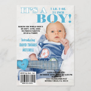 Invitación Es la portada de la revista Baby Boy
