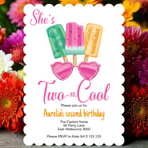 Invitación Es la primera píldora de cumpleaños de dos invitad