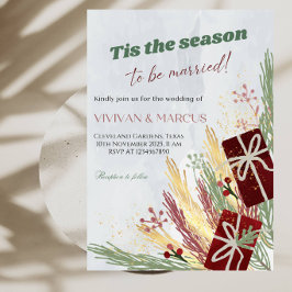 Invitación ¡Es la temporada de casarse Navidad Boda