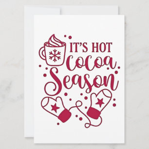 Invitación Es la Temporada de Chocolate Caliente Cacao Navida