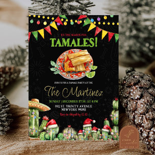 Invitación Es La Temporada De Tamales Fiesta Navideña Mexican