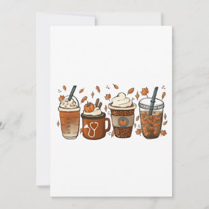 Invitación Es la temporada del café con especias de calabaza 