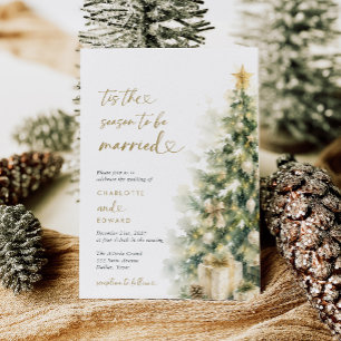 Invitación Es La Temporada Para Casarse Boda De Navidad