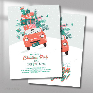 Invitación Es la temporada para la fiesta de Navidad del Coch