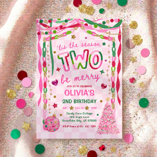 Invitación Es La Temporada Para Ser Feliz Navidad Cumpleaños