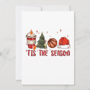 Invitación Es la Temporada Xmas Navidad Baloncesto